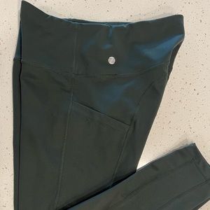 High Waist 7/8 Daily Pocket Leggings Rn58665 Size Medium  Forest Green